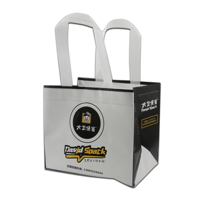 Large Reusable Handle Grocery Tote Custom Non Woven Shopping Bag for Household Products