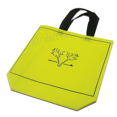 Large Reusable Handle Grocery Tote Custom Non Woven Shopping Bag for Household Products