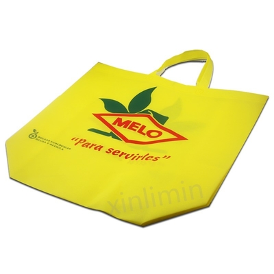 Large Reusable Handle Grocery Tote Custom Non Woven Shopping Bag for Household Products