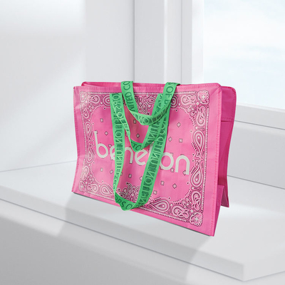 Custom Logo Polypropylene Laminated Woven Bag for Exhibition