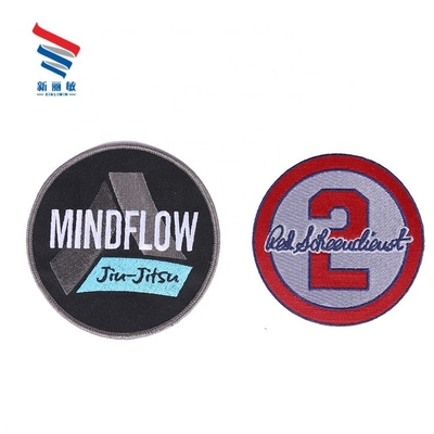 Custom iron on twill heat cut eye embroidery patch for garment accessory