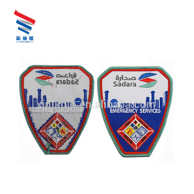 Custom Logo Woven Cotton/Twill Yarns Patches for School Club Promotion