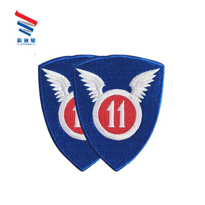 Custom Logo Woven Cotton/Twill Yarns Patches for School Club Promotion