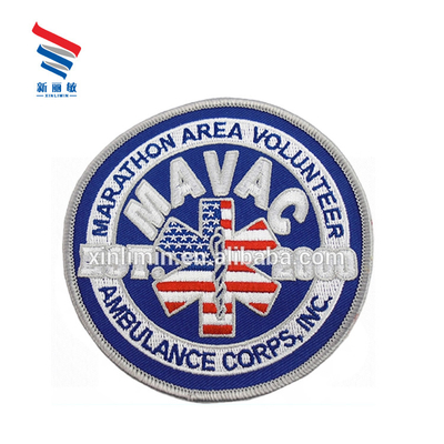 Custom Logo Woven Cotton/Twill Yarns Patches for School Club Promotion