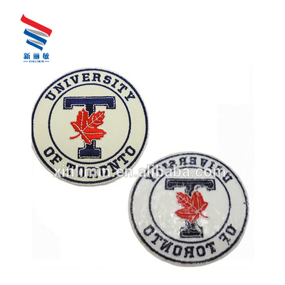 Customized Logo Golf Embroidered Woven Patches at Direct with Canvas Fabric