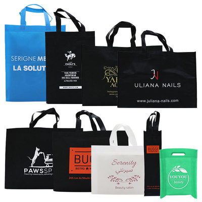 Foldable Custom Logo Stock Reusable Grocery Packaging Tote Bag