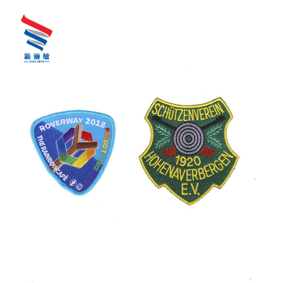 Customized Logo Golf Embroidered Woven Patches at Direct with Canvas Fabric