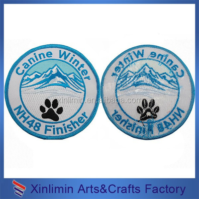 Customized Logo Golf Embroidered Woven Patches at Direct with Canvas Fabric