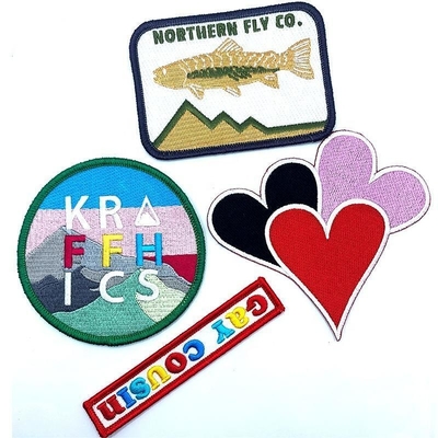 3D Custom Fabric Embroidered Patch Badges for Decoration Sequins Clothing Embroidery