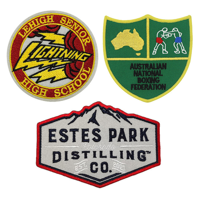 3D Custom Embroidery Patch Iron On Patches For Clothing in Fabric