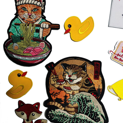 Custom Embroidered Patches for Clothing Iron-On Style Twill Fabric/100% Embroidery