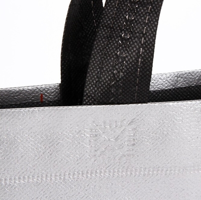 Non-Woven Fabric Bag Custom LOGO Printing Laser Metal Film Tote Bag for Scarves Shawls