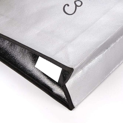 Non-Woven Fabric Bag Custom LOGO Printing Laser Metal Film Tote Bag for Scarves Shawls