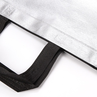 Non-Woven Fabric Bag Custom LOGO Printing Laser Metal Film Tote Bag for Scarves Shawls