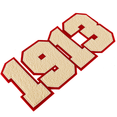 PANTONE Colors Iron On Chenille Letters Patches for Clothing Embroidery Patches