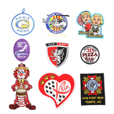 Custom Woven Chenille 3D Logo Embroidered Iron On Patches for Clothing Customization