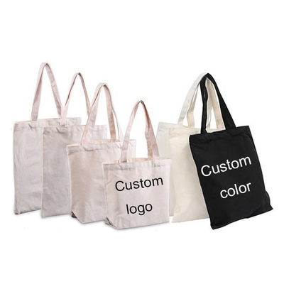 Customized Color Canvas Shopping Bags 100% Organic Cotton Tote Bags