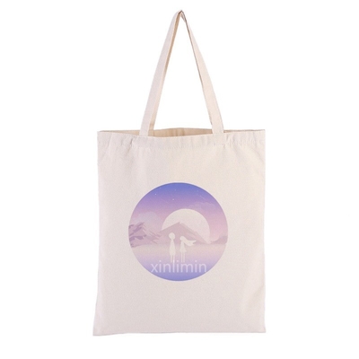 Customized Logo Custom Organic Cotton Tote Bag Recycled Cotton Canvas Bag Drawstring Bag