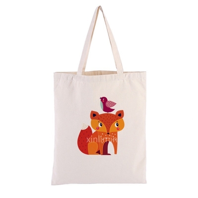 Logo Customized Logo Reusable Cotton Canvas Drawstring Shopping Bag for Eco-Friendly