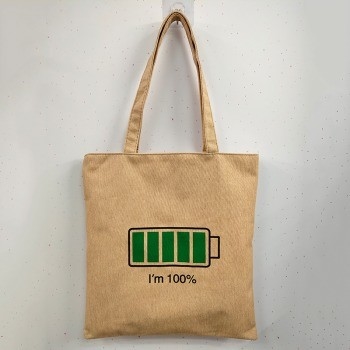 Customized Color Eco-friendly Cartoon Fashion Printed Tote Bag for Women's Shopping