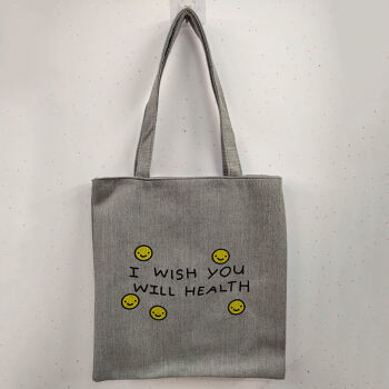 Customized Color Eco-friendly Cartoon Fashion Printed Tote Bag for Women's Shopping