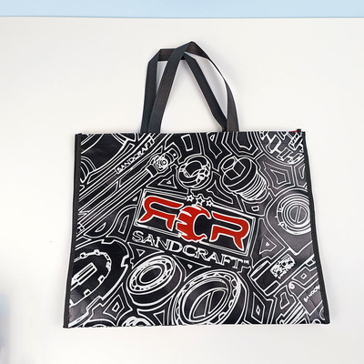 30*10*40 black Die cut non-woven grocery shopping tote bag