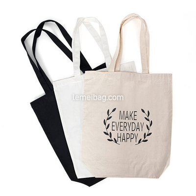 Exhibition Custom Printed Eco Recycled Blank Shopping Bag Plain Organic Cotton Canvas Tote Bag With Logo