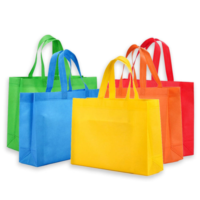 Eco Reusable Tote Custom Plaid Non Woven Shopping Bag with Ultrasonic Technology
