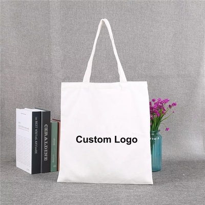 Plain Blank Organic Calico Cotton Canvas Grocery Shopping Tote Bag Custom Logo Size Printed
