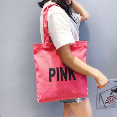 Eco Friendly Reusable Women Canvas Cotton Bag Custom Printed Organic Tote for Grocery
