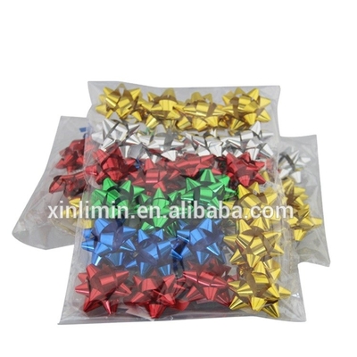 Metal Brushed Ribbon Christmas Gift Wrapping Plastic Bow for All Kinds of Gift Boxes