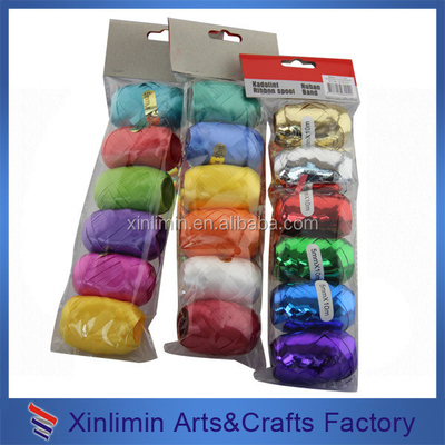 Metal Brushed Ribbon Christmas Gift Wrapping Plastic Bow for All Kinds of Gift Boxes
