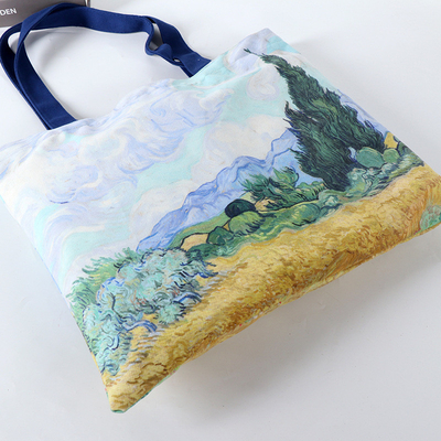 Custom Logo Printed Recycled Reusable Sublimation Tote Bag for Business Shopping Grocery