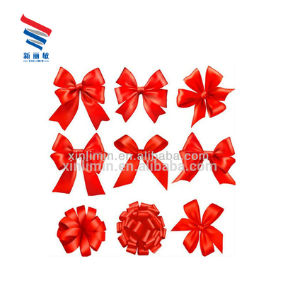 Single Face Style Colorful Satin Ribbon Roses Flower Bow Sustainable Wedding Decoration