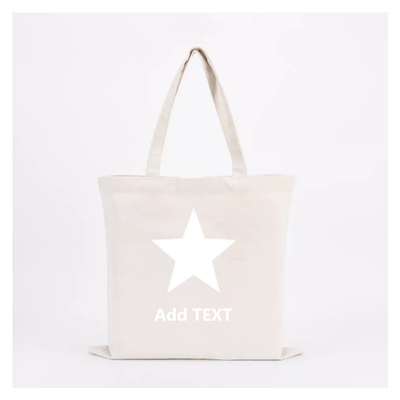 Grocery Customized Logo Printed Recycle Plain Organic Cotton Canvas Tote Shopping Bags with Zipper