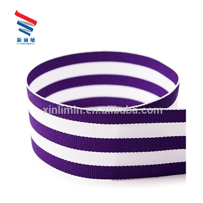 1-1/2&quot; Width Custom Printed Double Face Striped Elastic Grosgrain Ribbon by Roll