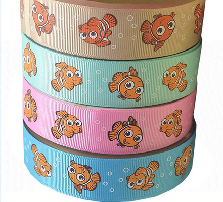 Gift Wrapping Custom Grosgrain Ribbon with Logo Screen Printed Embossed 1/4'' Width