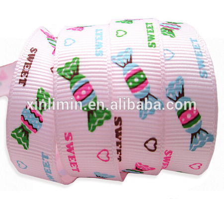 Packaging Ribbon with Custom Printed Logo 3mm-100mm Width Satin/Grosgrain Fabric Type