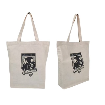 Custom Logo Shopping Tote Bags with High Capacity and 100% Cotton Canvas Beach Bags