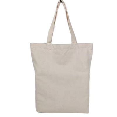 Custom Logo Shopping Tote Bags with High Capacity and 100% Cotton Canvas Beach Bags