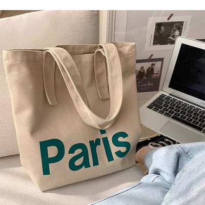 Single Shoulder Portable Cotton Tote Shopping Bag with OEM Service and Pantone Colors