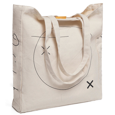 Shopping Reusable Cotton Tote Bag with Personalized Blank Canvas Design