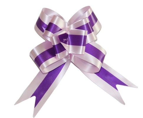 Nice and Fastness Colour Organza Pull String Bows for Wedding Party in Satin Material