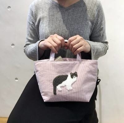 Custom Logo Love Animal 3D Towel Embroidered Cotton Tote Bag for Shopping Convenience