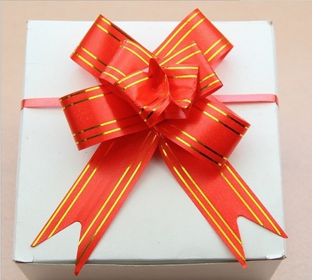 Nice and Fastness Colour Organza Pull String Bows for Wedding Party in Satin Material