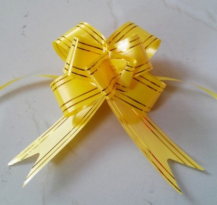 Chocolate Packaging Satin Ribbon Bow with Round of Transfer Printing and Single Side Style
