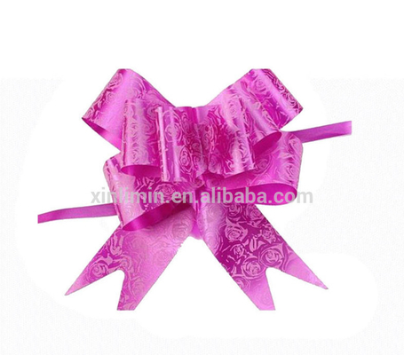 Chocolate Packaging Satin Ribbon Bow with Round of Transfer Printing and Single Side Style