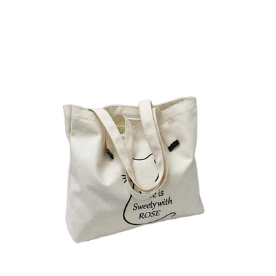 Versatile and Eco-Friendly Custom Cotton Canvas Grocery Bag Beach Tote Shopping Bag
