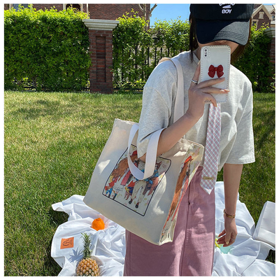 OEM Customized Heavy-duty Cotton Canvas Shopping Tote Bag with Customized Logo Design
