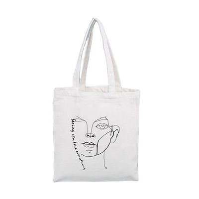 Customized Color Recycled Shopper Grocery Canvas Calico Tote Bags